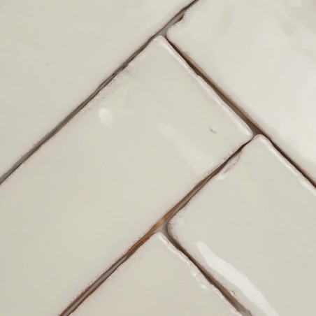 Terre Cuite Manuelle Vitri Blanc Vintage 5x15 | Ceramic Connection