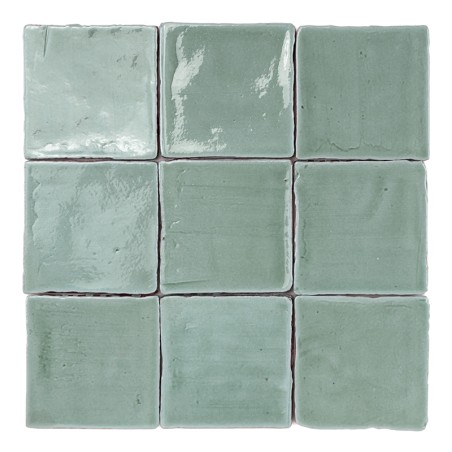 Terre Cuite Manuelle Vitri Aigue-marine 10x10 | Ceramic Connection