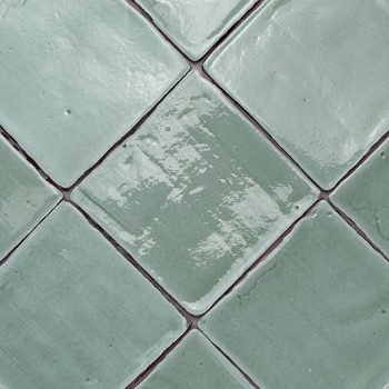 Terre Cuite Manuelle Vitri Aigue-marine 10x10 | Ceramic Connection