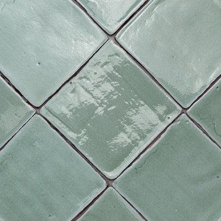 Terre Cuite Manuelle Vitri Aigue-marine 10x10 | Ceramic Connection