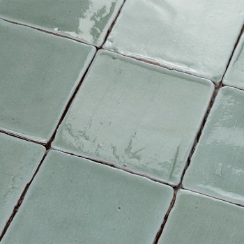Terre Cuite Manuelle Vitri Aigue-marine 10x10 | Ceramic Connection