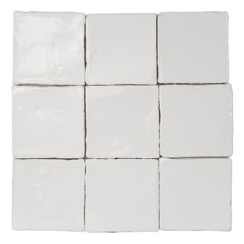 Terre Cuite Manuelle Vitri Blanc 10x10 | Ceramic Connection