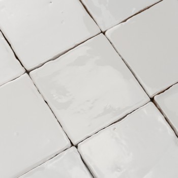 Handmade Terracotta Vitri White 10x10 | Ceramic Connection