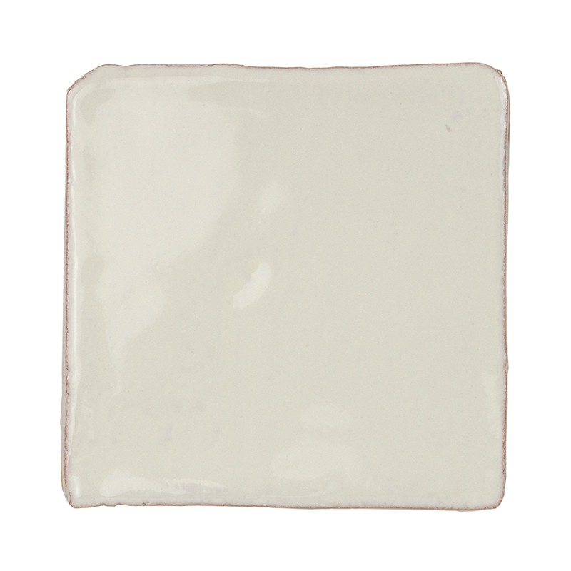 Terre Cuite Manuelle Vitri Blanc Vintage  10x10 | Ceramic Connection