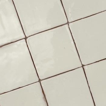 Terre Cuite Manuelle Vitri Blanc Vintage  10x10 | Ceramic Connection
