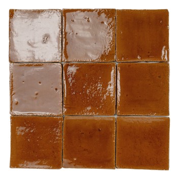 Terre Cuite Manuelle Vitri Caramel 10x10 | Ceramic Connection