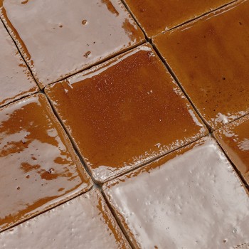 Handmade Terracotta Vitri Caramel 10x10 | Ceramic Connection