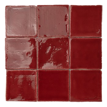 Terre Cuite Manuelle Vitri Rouge 10x10 | Ceramic Connection