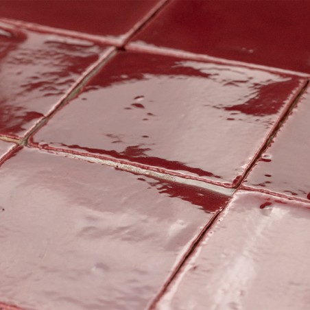Terre Cuite Manuelle Vitri Rouge 10x10 | Ceramic Connection
