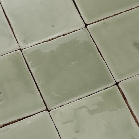 Terre Cuite Manuelle Vitri Jade 10x10 | Ceramic Connection