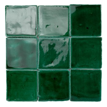 Terre Cuite Manuelle Vitri Vert 10x10 | Ceramic Connection