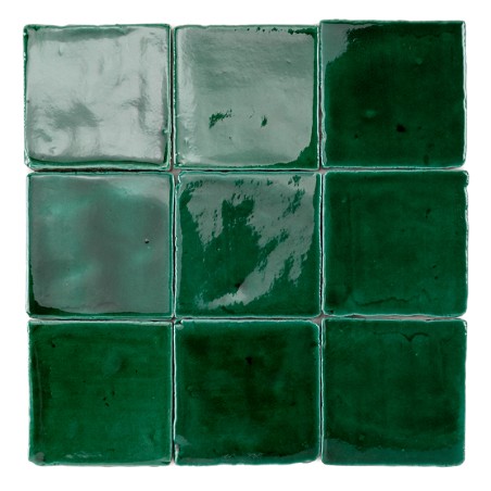 Terre Cuite Manuelle Vitri Vert 10x10 | Ceramic Connection