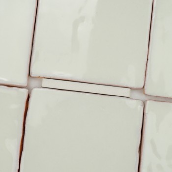 Terre Cuite Manuelle Vitri Blanc Vintage  10x10 | Ceramic Connection