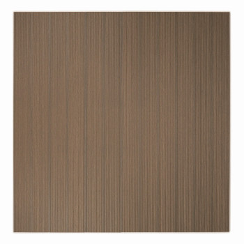 A square tile features a uniform pattern of thin, vertical, brown stripes, creating a textured effect in a minimalist design.