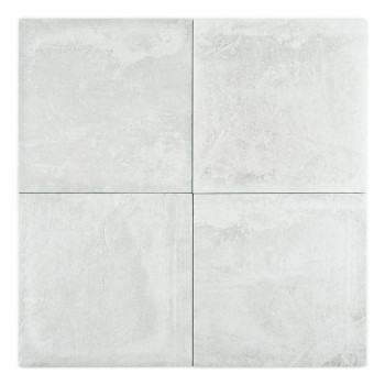 Un azulejo cuadrado liso de color gris claro con una textura sutil. parece uniforme, lo que sugiere su uso en diseños arquitectó