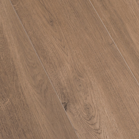 Wooden floorboards lie parallel, with visible grain and knots, creating a natural pattern in a polished, indoor setting.