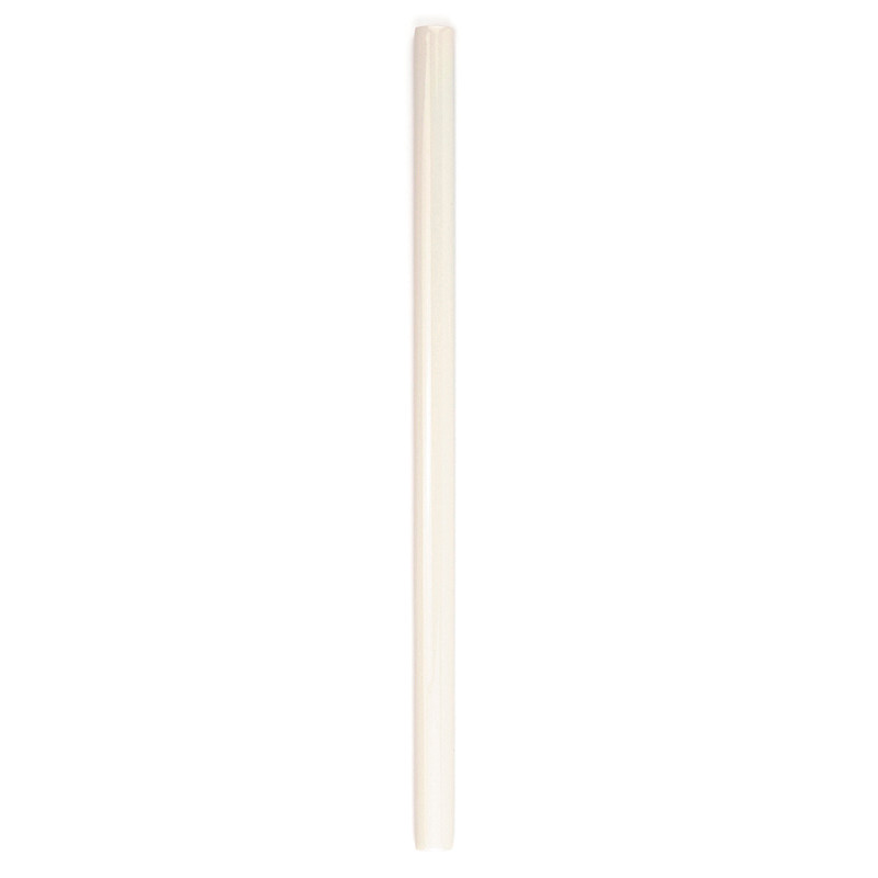 A long, narrow, light-colored ceramic tile stands vertically against a plain white background.