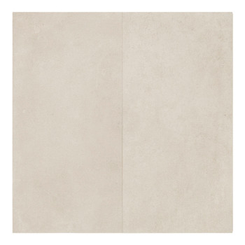 Un carreau rectangulaire beige repose à plat, présentant une surface lisse et uniforme. Il est placé sur un fond blanc uni.