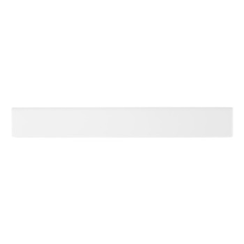 A long, narrow white skirting sits on a white background, emphasizing its simplicity and clean design.
