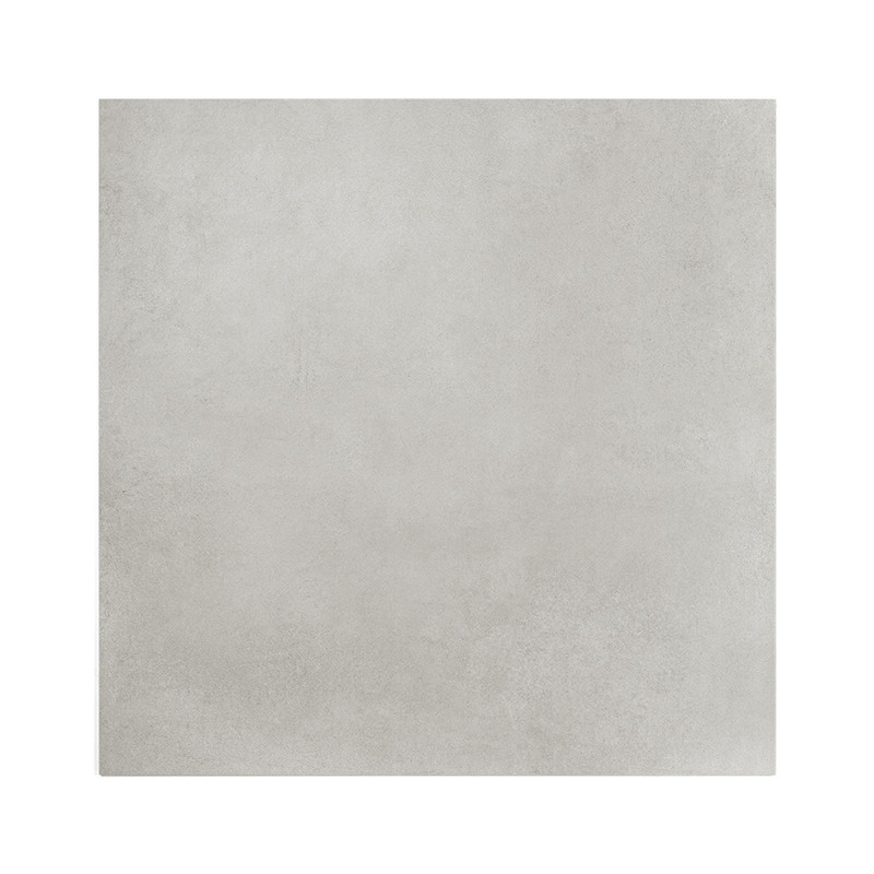 Vierkante tegels hebben een glad, lichtgrijs oppervlak met een subtiele textuur. tegen een effen witte achtergrond.