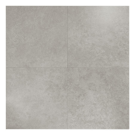Cuatro azulejos de cerámica de color gris claro forman un cuadrado sin costuras, que exhibe texturas y variaciones sutiles, adec