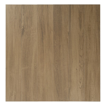 Un carreau de céramique rectangulaire imite le grain du bois de chêne clair, offrant un aspect naturel adapté au revêtement de s