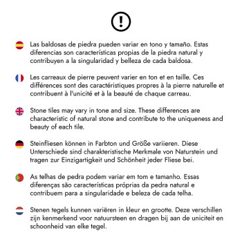 Ladrilho de pedra cinza, plano, exibindo um padrão texturizado e salpicado com variações sutis de tonalidade e cor.