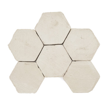 Terrakotta Chroma Hexagone Weiß 10 | Ceramic Connection
