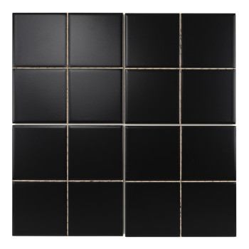 10x10 Mat Zwarte Tegel | Ceramic Connection
