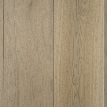 Trois dalles de parquet en bois se côtoient, mettant en valeur une texture naturelle et claire du chêne avec des motifs de grain