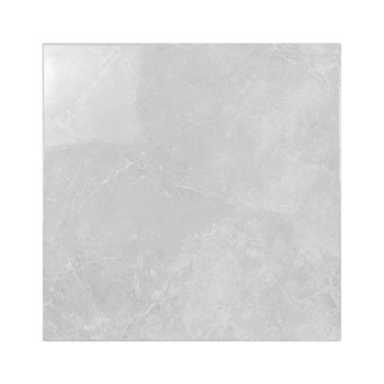 Un carreau carré gris clair avec de subtiles veines blanches est stationnaire, ressemblant à de la pierre naturelle, adapté aux 