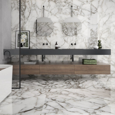 Azulejo Marmol Carrara 120x120 | Ceramic Connection