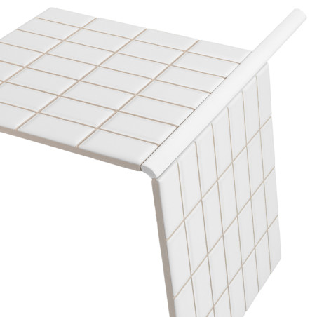 Fliese Ecke Weiß Matte| Ceramic Connection