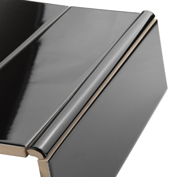 Tile Pure Black Gloss 7,5x30 cm | Ceramic Connection