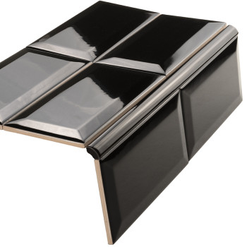 Azulejo Bisel Negro Brillo | Ceramic Connection