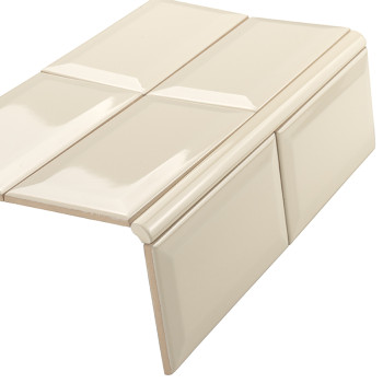 Tegel Glanzende beige rand | Ceramic Connection