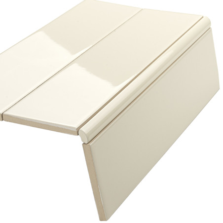 Fliese Beige Ecke Elfenbeinecke Glanz | Ceramic Connection