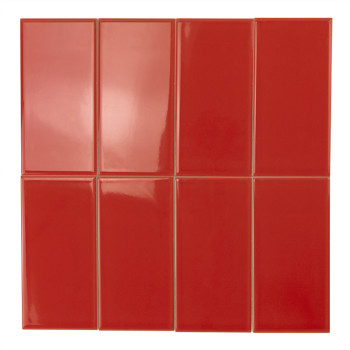 Tegel Pure Rood Glans 7,5x15 cm | Ceramic Connection