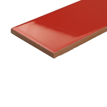 Carrelage Pure Rouge Brillant 7,5x15 cm | Ceramic Connection
