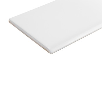 Carrelage Plinthe Céramique Blanche  satiné 12x60 | Ceramic Connection